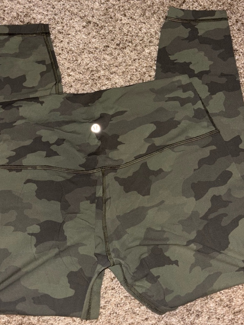 lululemon athletica Camo Green High-Rise Leggings